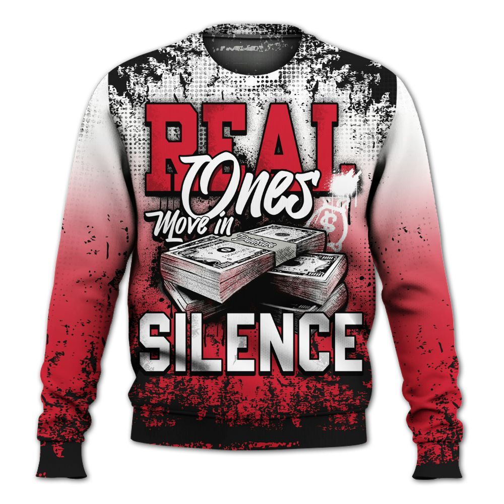 Sweatshirt To Match Flight Club 4s - Move In Silence Money Street Retro All Over Print