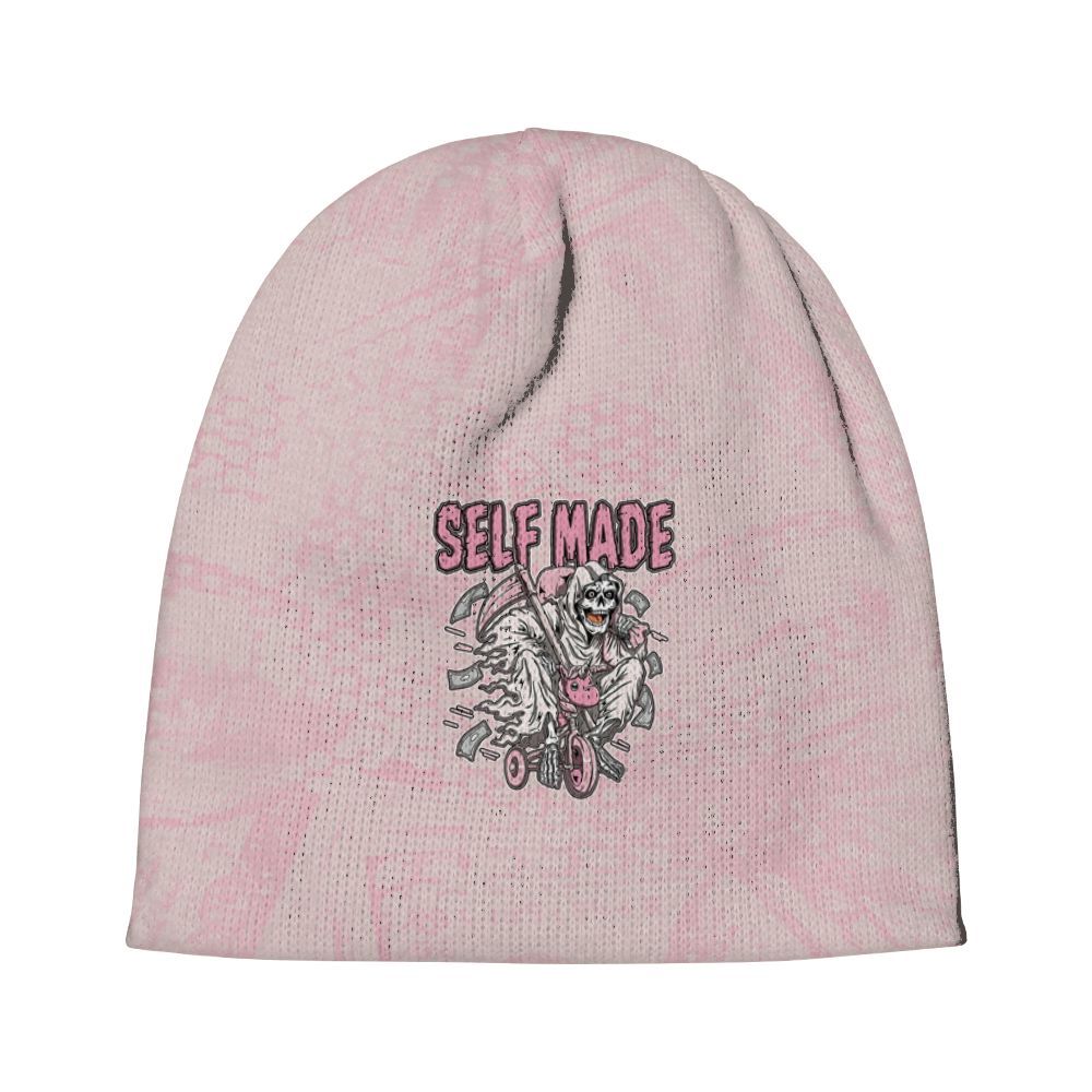 Beanie Hat To Match Dunk Low KD 17 Aunt Pearl - Self Make Skeleton Banknotes Art Graphic