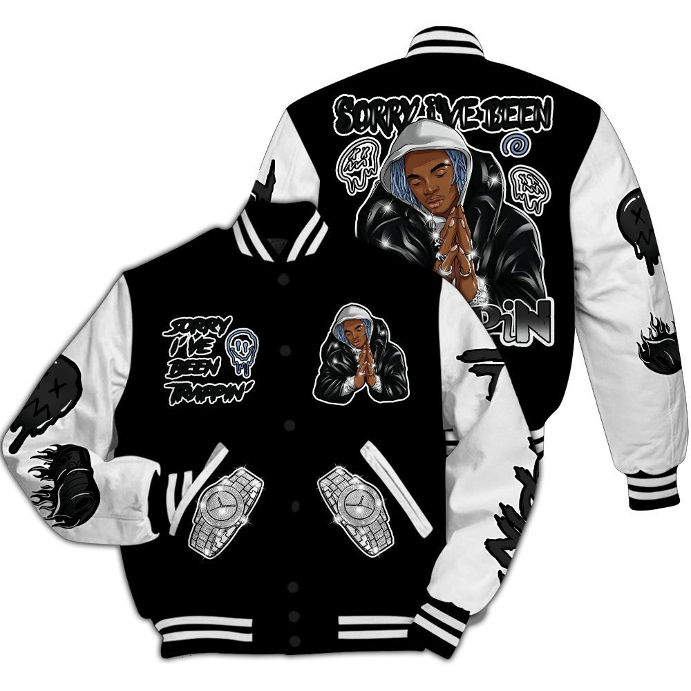 Varsity Jacket To Match Mid Space Jam 1s - Trappin' Unique All Over Print