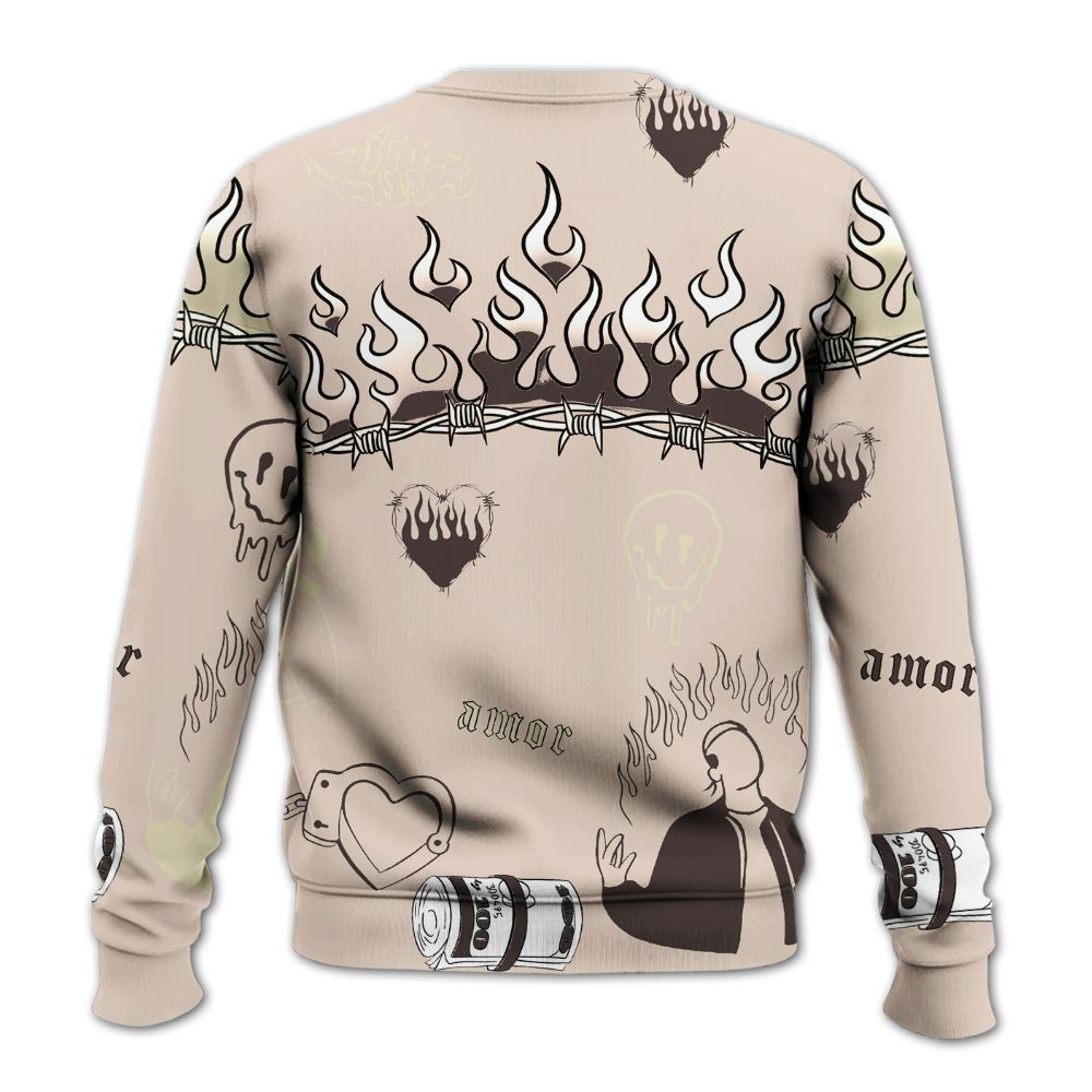 Sweatshirt To Match A Ma Maniere X Fossil Stone 4s - Snake Trust No One All Over Print