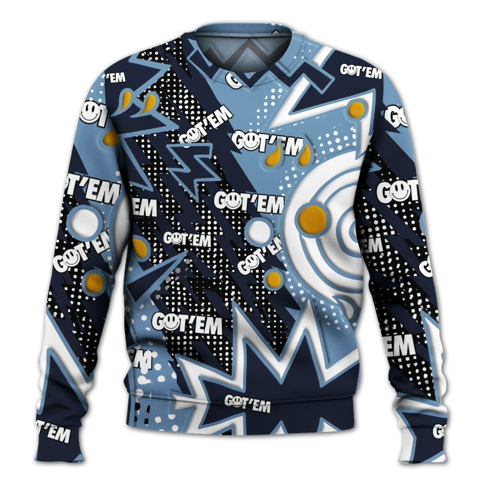 Sweatshirt To Match High OG First In Flight 1s - Retro Vintage 90s All Over Print