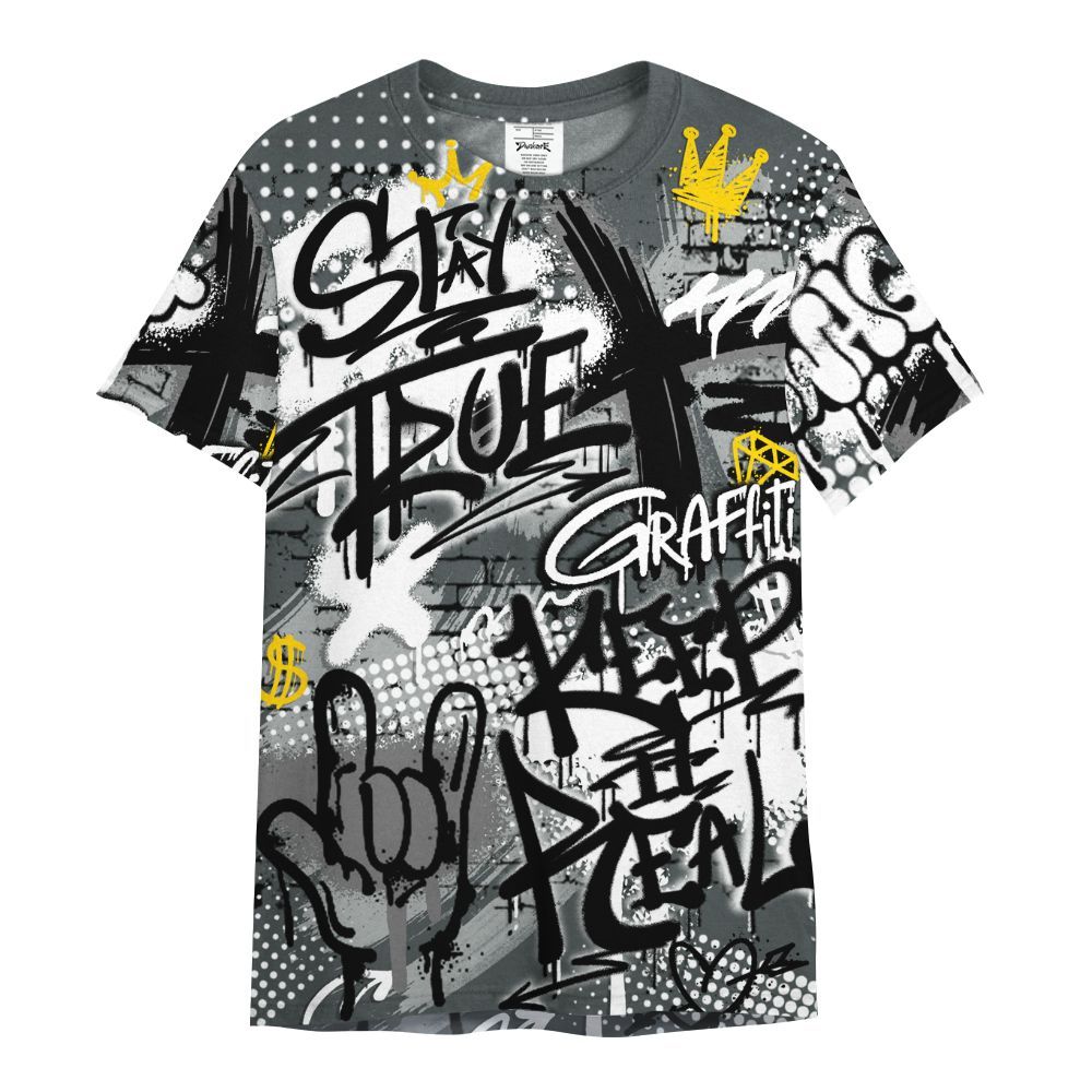 Shirt To Match Black RM Nigel Sylvester 4s - True It Real Graffiti Streetwear All Over Print