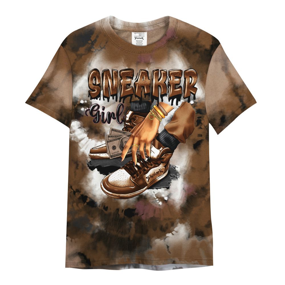 Shirt To Match Archaeo Brown 3s - SNEAKER Girl Money Drip Tie Dye All Over Print