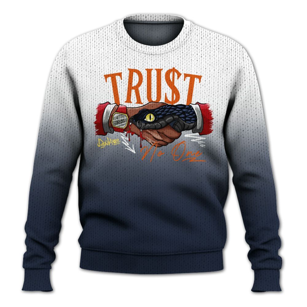 Knitted Sweater To Match Dunk Low COJP What The 2024 - Trust No One Drip Graphic