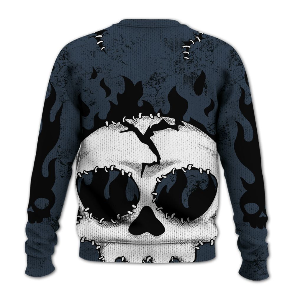 Knitted Sweater To Match Retro Olympic 6s - Cracked Skull Stitches