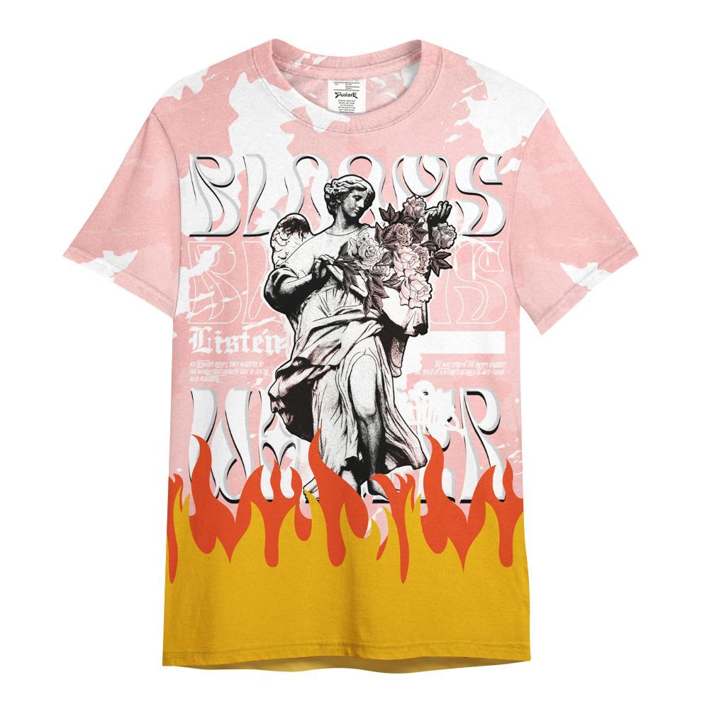 Shirt To Match Low Legend Pink 11s - Blooms Whisper Retro All Over Print