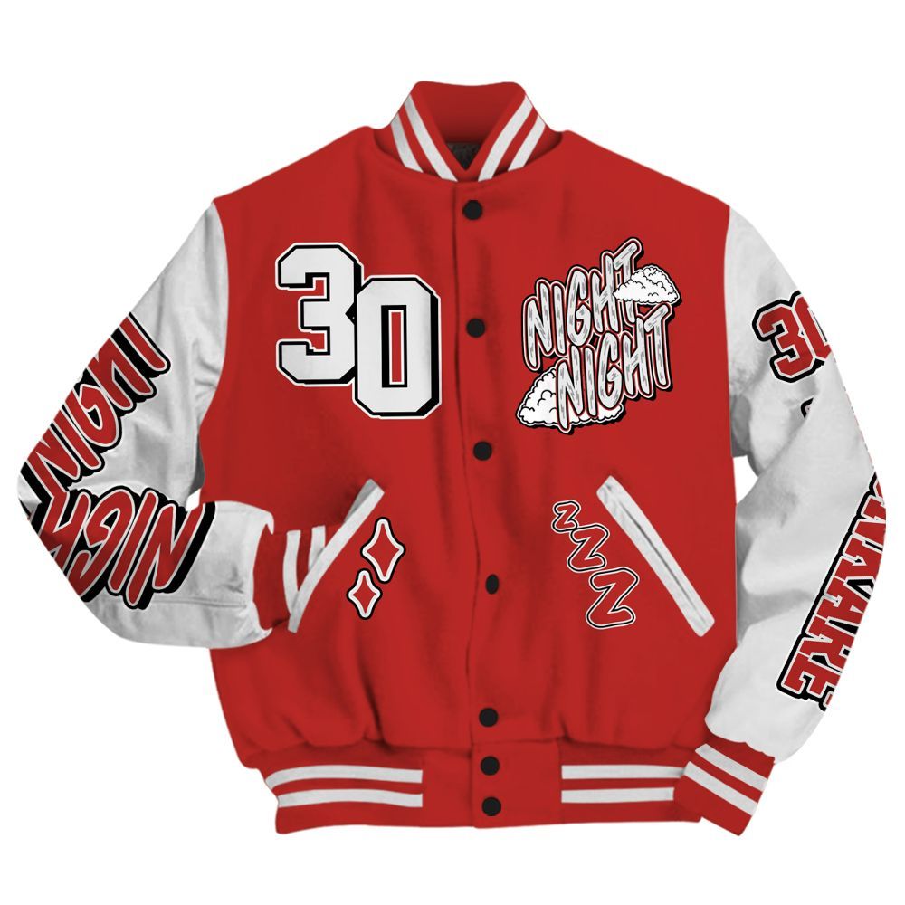 Varsity Jacket To Match Bred Reimagined 4s - Seeya Skeleton All Over Print