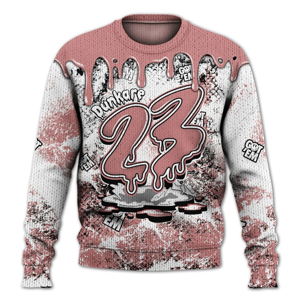 Knitted Sweater To Match Low OG Rust Pink 1s - Dripping 23 Drip