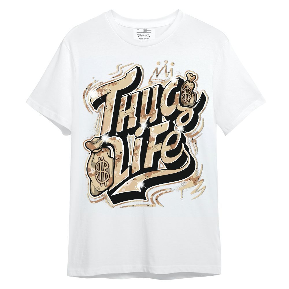 Shirt To Match Desert Camo 3s - Free Thug Living Graphic Unisex Shirt