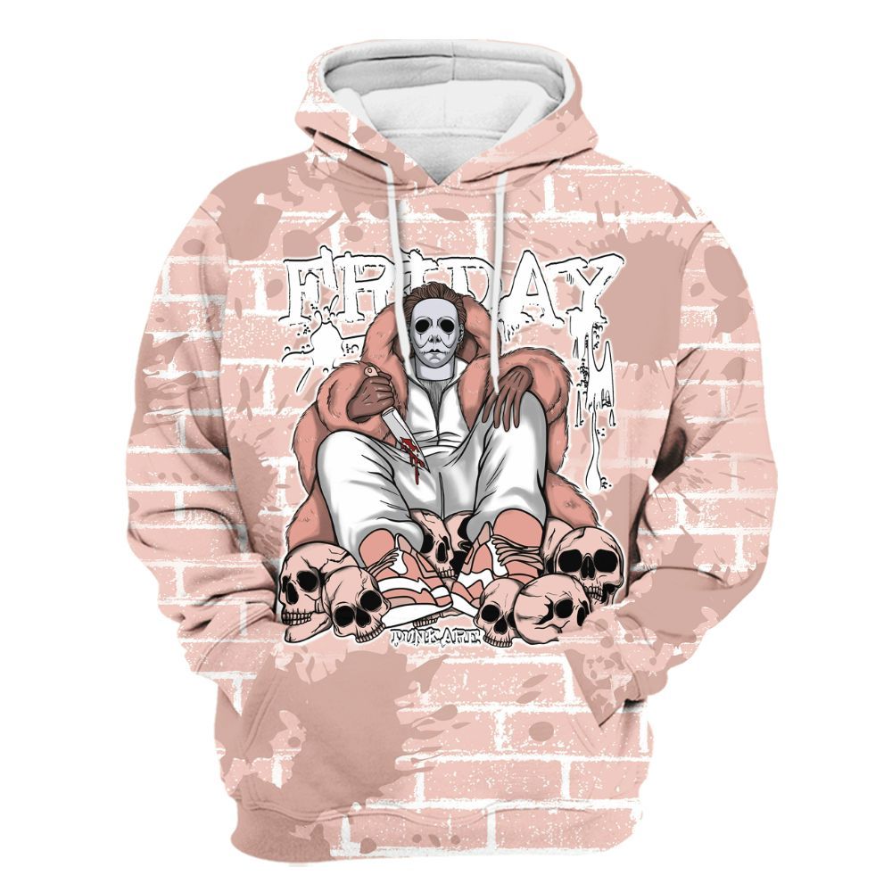 Hoodie To Match Low Legend Pink 11s - Friday Brick All Over Print