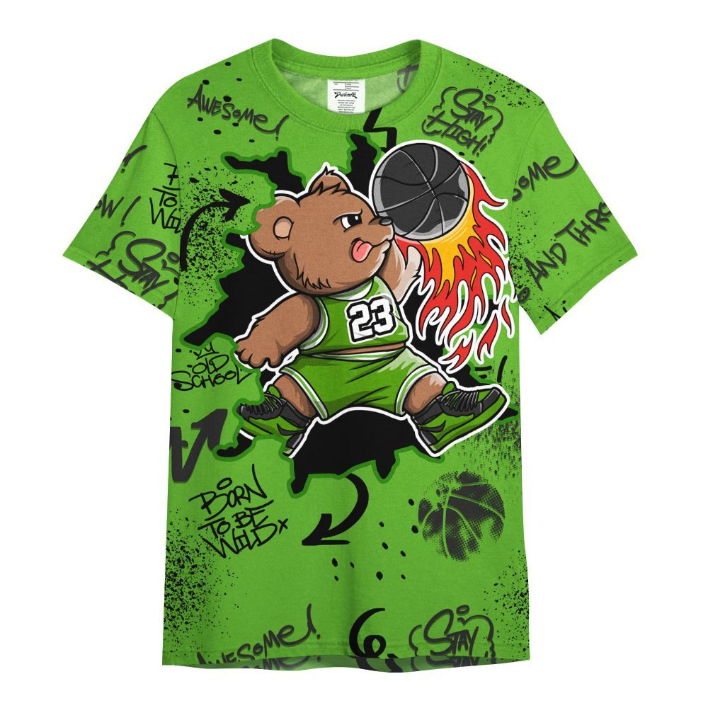 Shirt To Match Air Foamposite One Volt - Number 23 Basketball Bear Custom Name All Over Print