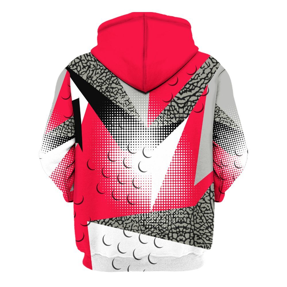 Hoodie To Match Retro Fire Red 3s - Poly Custom Name Number 23 5s All Over Print