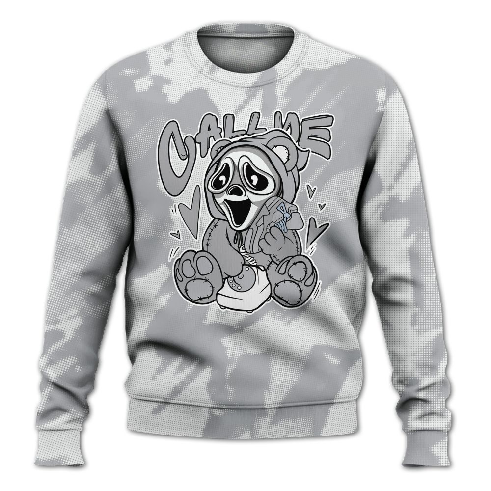 Sweatshirt To Match Low OG Wolf Grey 1s - Call Me Bear Abstract Halftone All Over Print