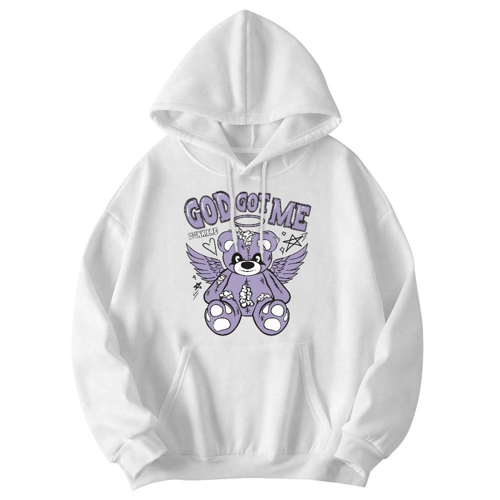Sweatshirt To Match Low Pure Violet 11s - Gods Guides Me Bear Graphic