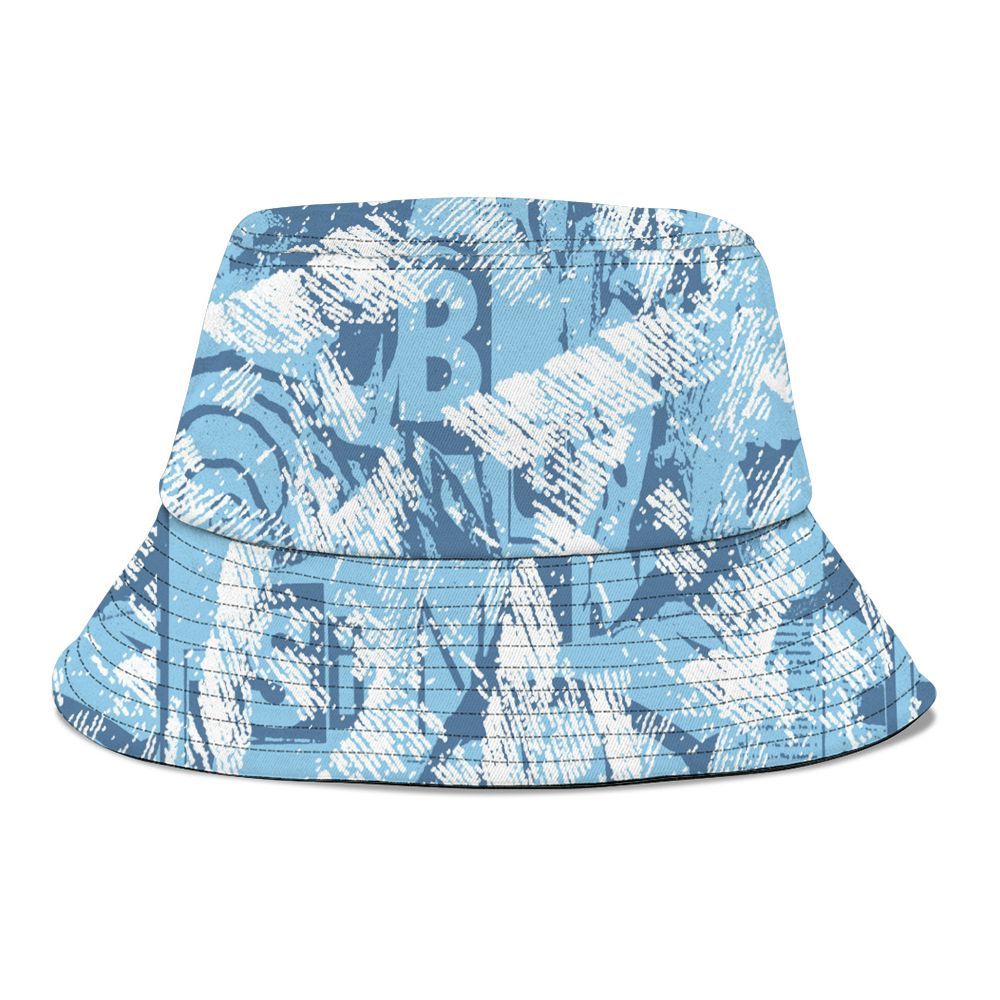 Bucket Hat To Match Legend Blue 11s - Grunge Pattern Graphic