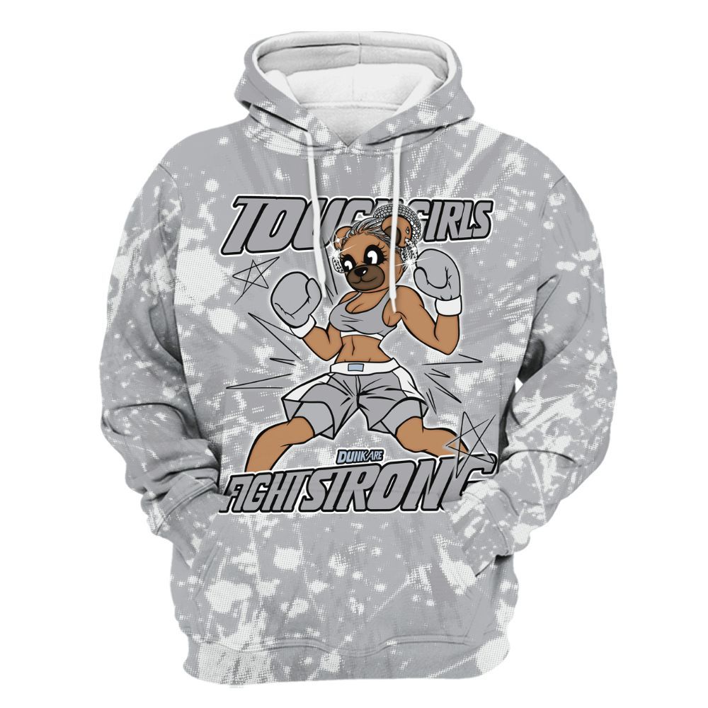 Hoodie To Match Low OG Wolf Grey 1s - Gritty Girls Bear Luxury All Over Print