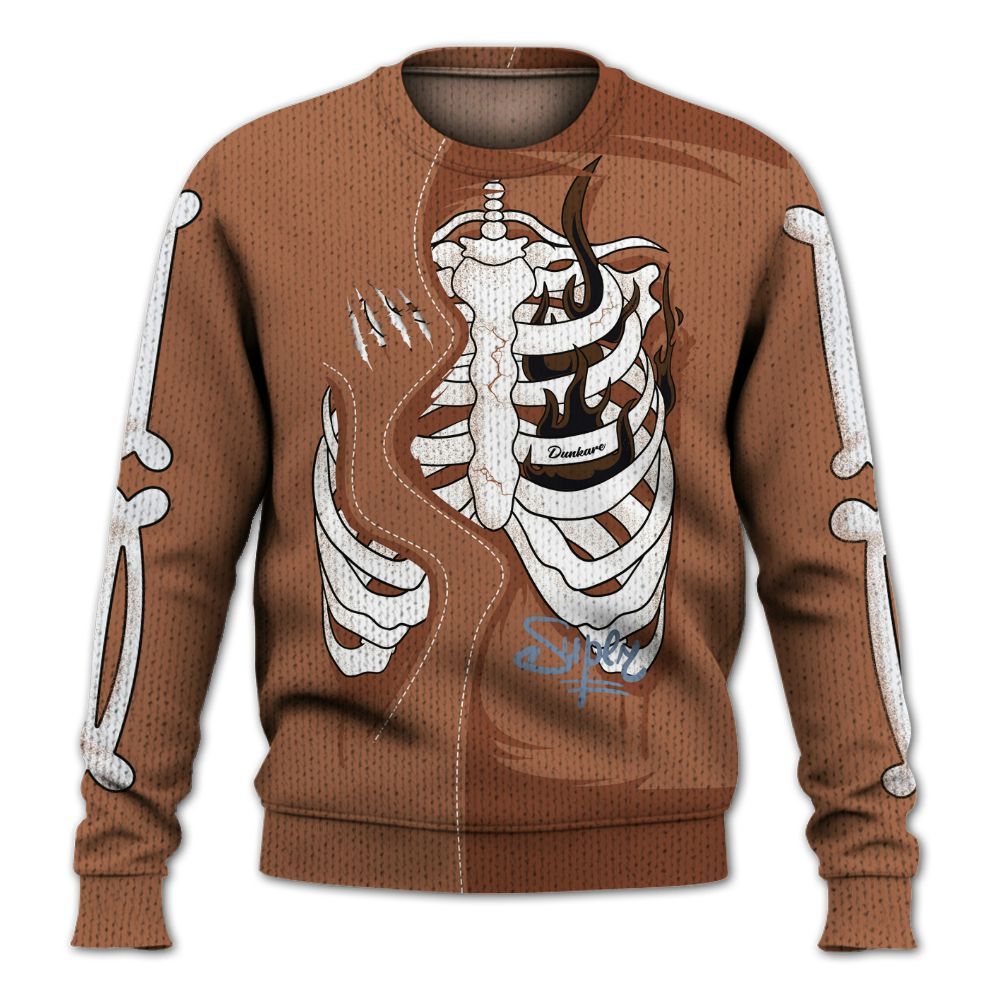 Knitted Sweater To Match Air Foamposite Metallic Copper - It's The Kick For Me