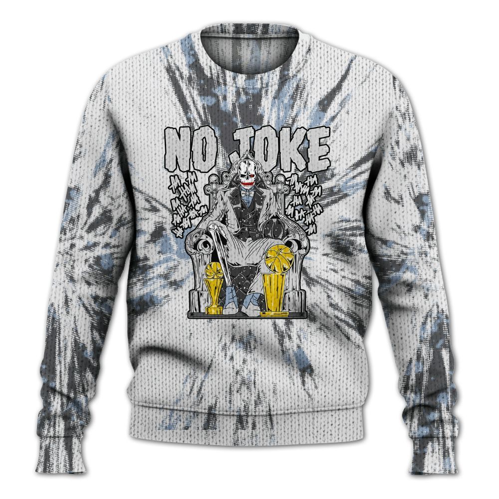 Knitted Sweater To Match Reverse Black White 6s - Ain't Joke Skeleton Luxury