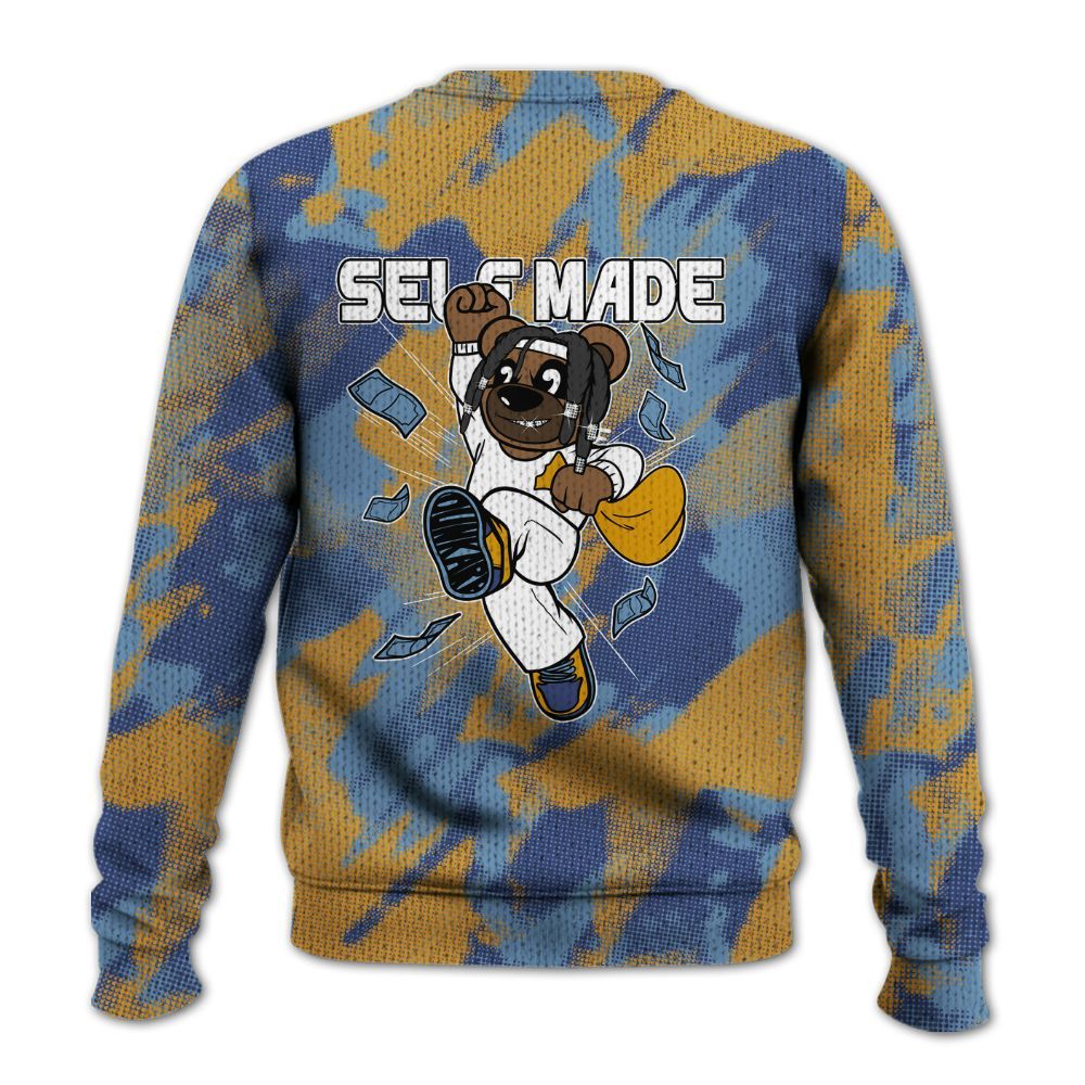 Knitted Sweater To Match High OG First In Flight 1s - Autonomous Bear Abstract Halftone