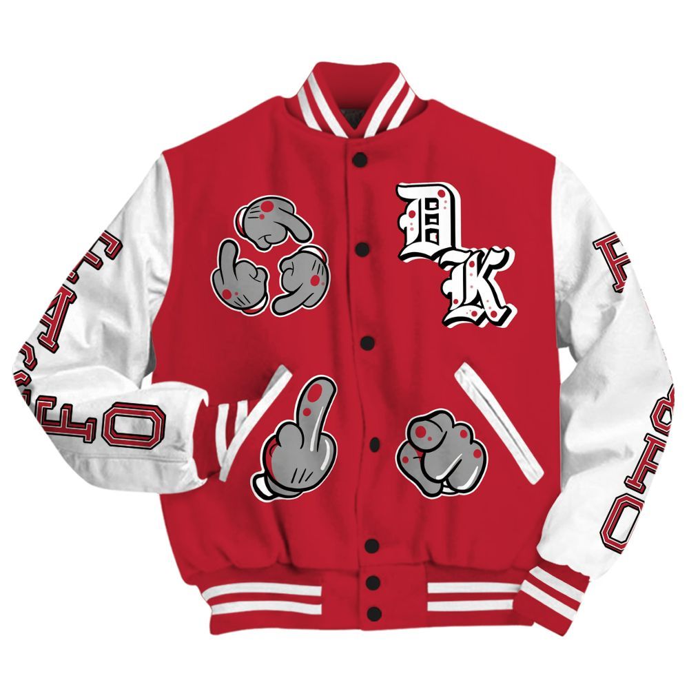 Varsity Jacket To Match Red Flint 13s - F Around Find Out Graphic All Over Print
