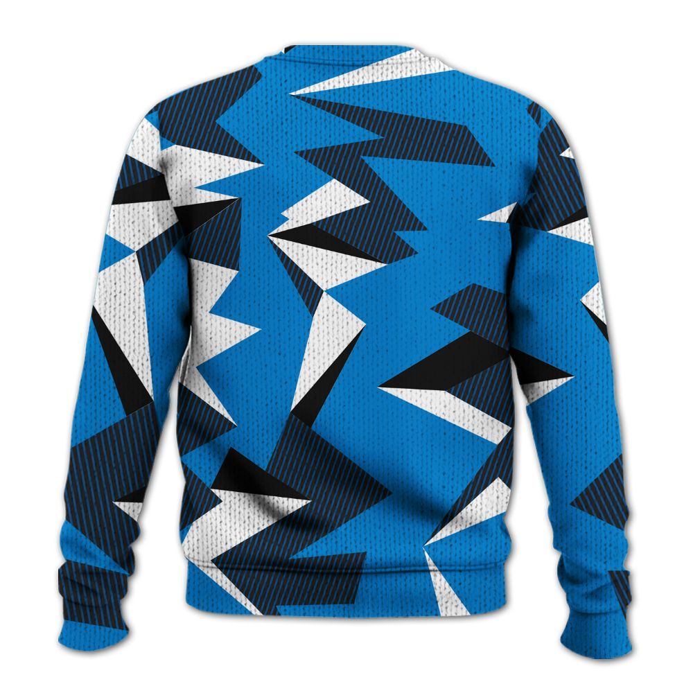 Sweater To Match High OG FragmentxULA White Black 1s - Geometric Camouflage Pattern Graphic