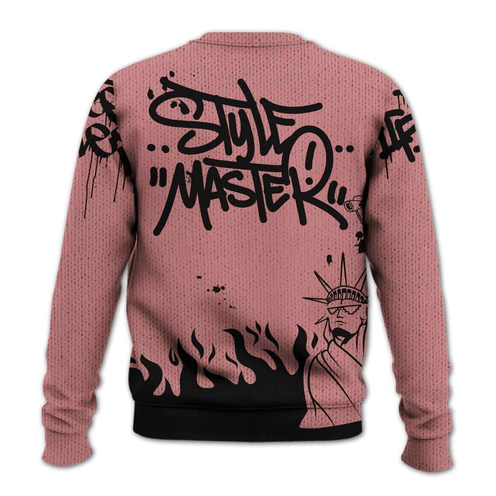 Knitted Sweater To Match Low OG Rust Pink 1s - Graphic Fck Around Find Out