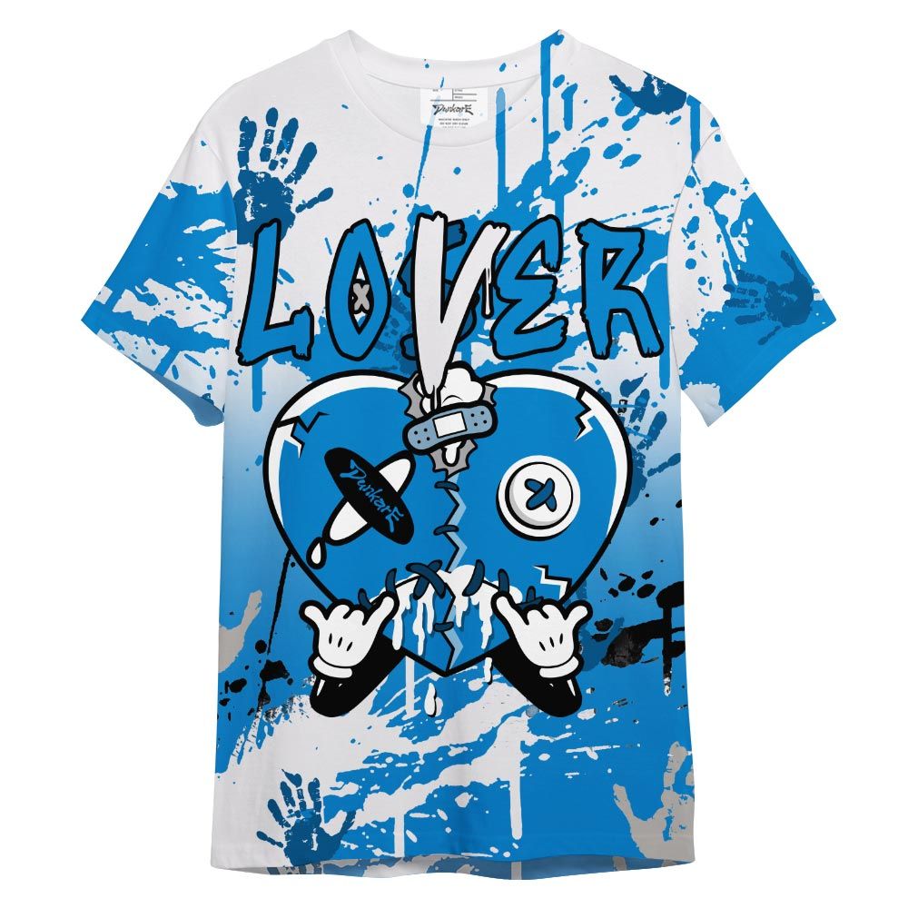 Shirt To Match Shirt Streetwear Loser Lover Drip Heart, Military Blue 4s T-- To Match Sneaker Military Blue 4s Graphic Tee NCT