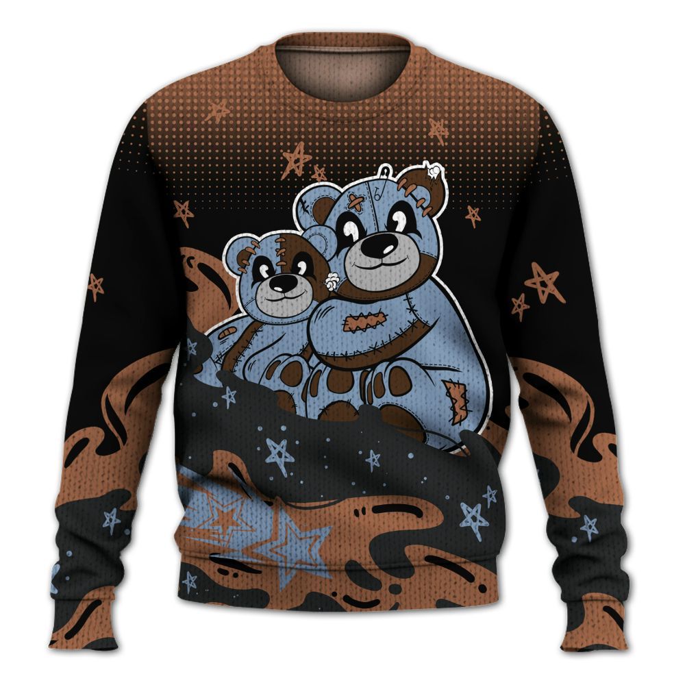 Knitted Sweater To Match Air Foamposite Metallic Copper - Sincere Fondness Bear Stars