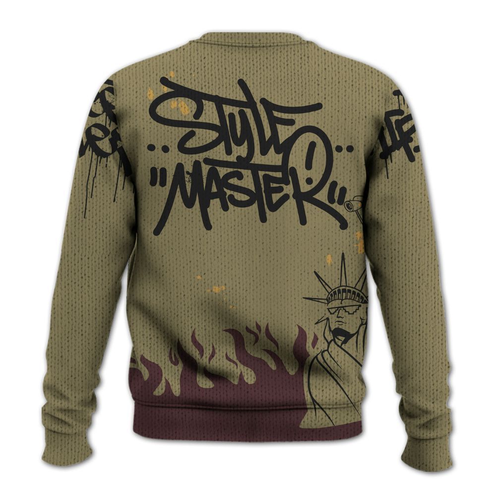 Knitted Sweater To Match Black Olive 7s - Graphic Fck Around Find Out