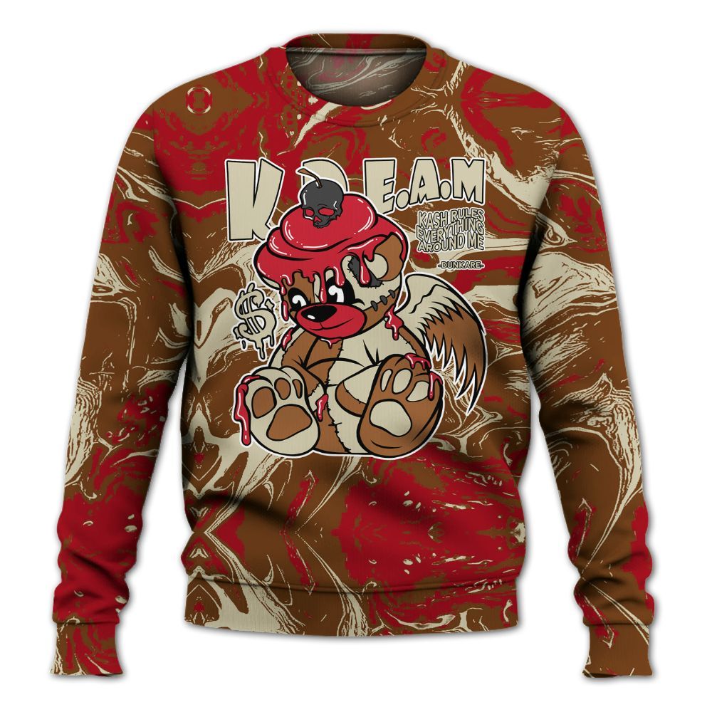 Sweatshirt To Match Archaeo Brown 5s - Loot Bear Liquid All Over Print