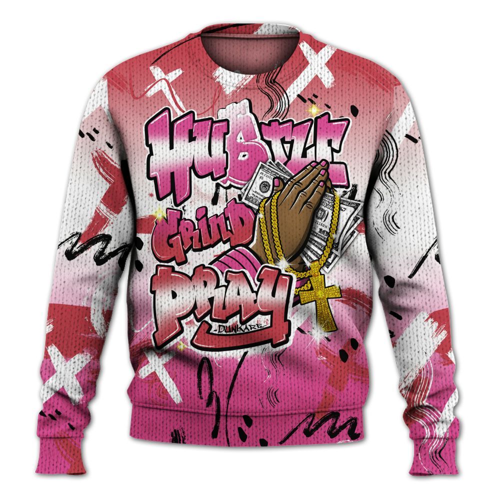 Knitted Sweater To Match KD 4 Aunt Pearl - Money Hustle Grind Pray