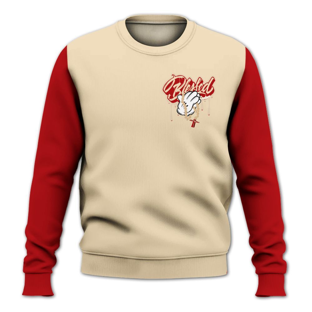 Sweatshirt To Match Dunk Low Strawberry Waffle - Custom Name God Blessed Drip All Over Print