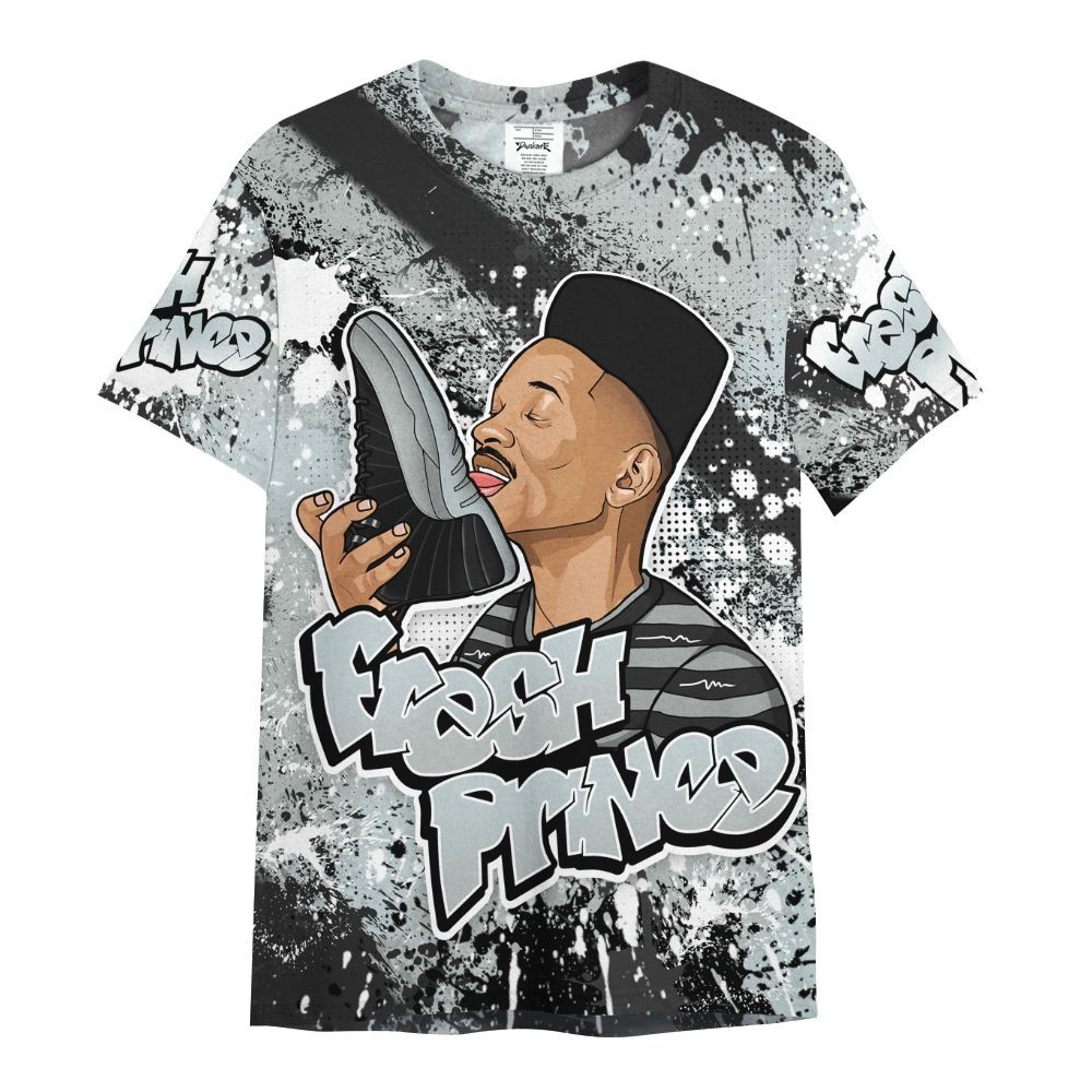 Shirt To Match Black Wolf Grey 12s - Fresh Sneaker Lick All Over Print