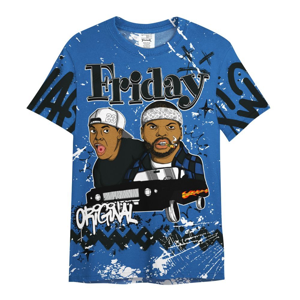 Shirt To Match Brave Blue 13s - Friday Sneaker Crayon All Over Print