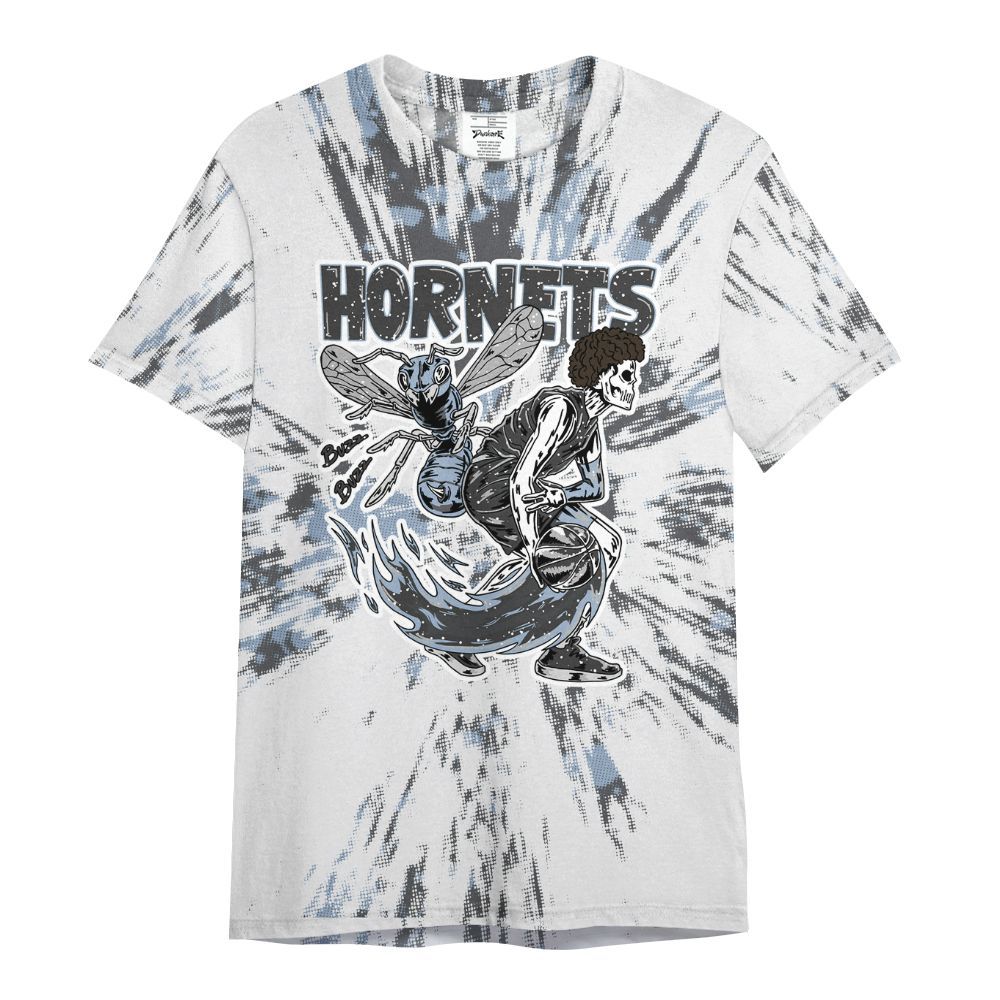 Shirt To Match Reverse Black White 6s - Hornets Skeleton Luxury All Over Print