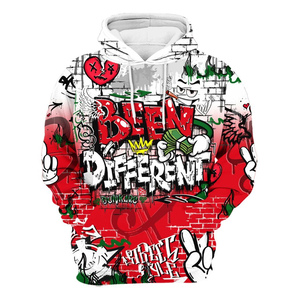 Hoodie To Match Chicago 13s - Been Dif2erent Drip Graffiti All Over Print