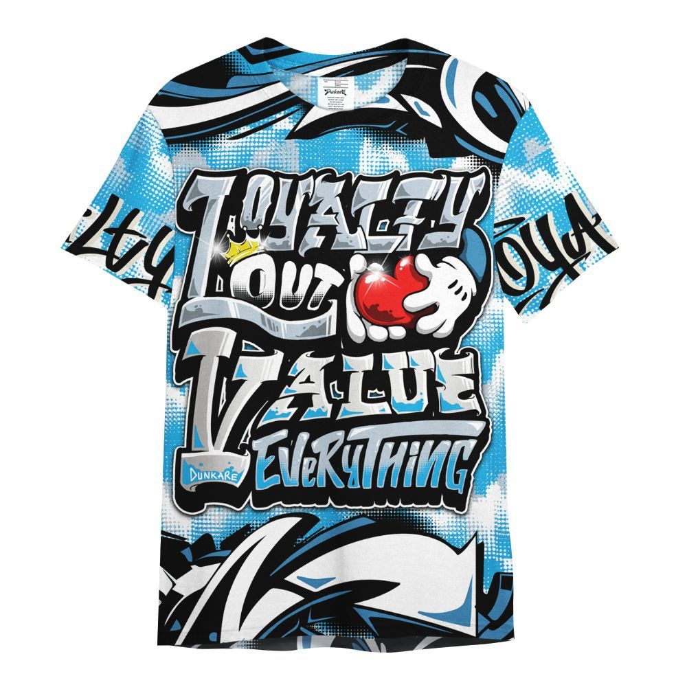 Shirt To Match University Blue Low 2026 11s - Loyalty Out Value Graffiti All Over Print