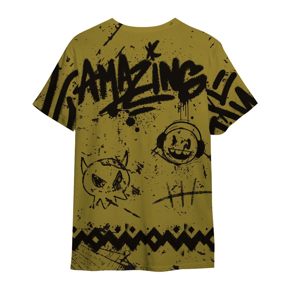 Shirt To Match Air Flightposite Metallic Gold - Friday Sneaker Crayon All Over Print