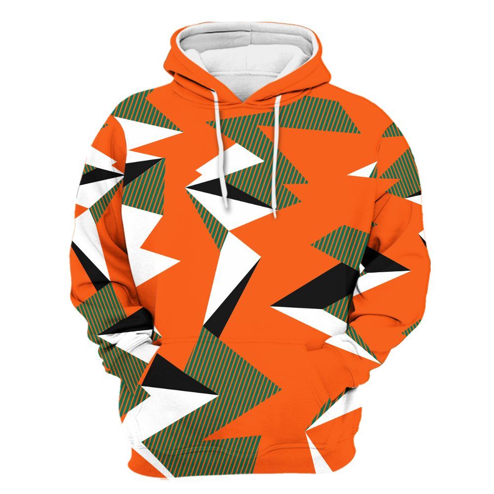 Hoodie To Match SoleFly Sail Gorge Green 3s - Geometric Camouflage Pattern All Over Print