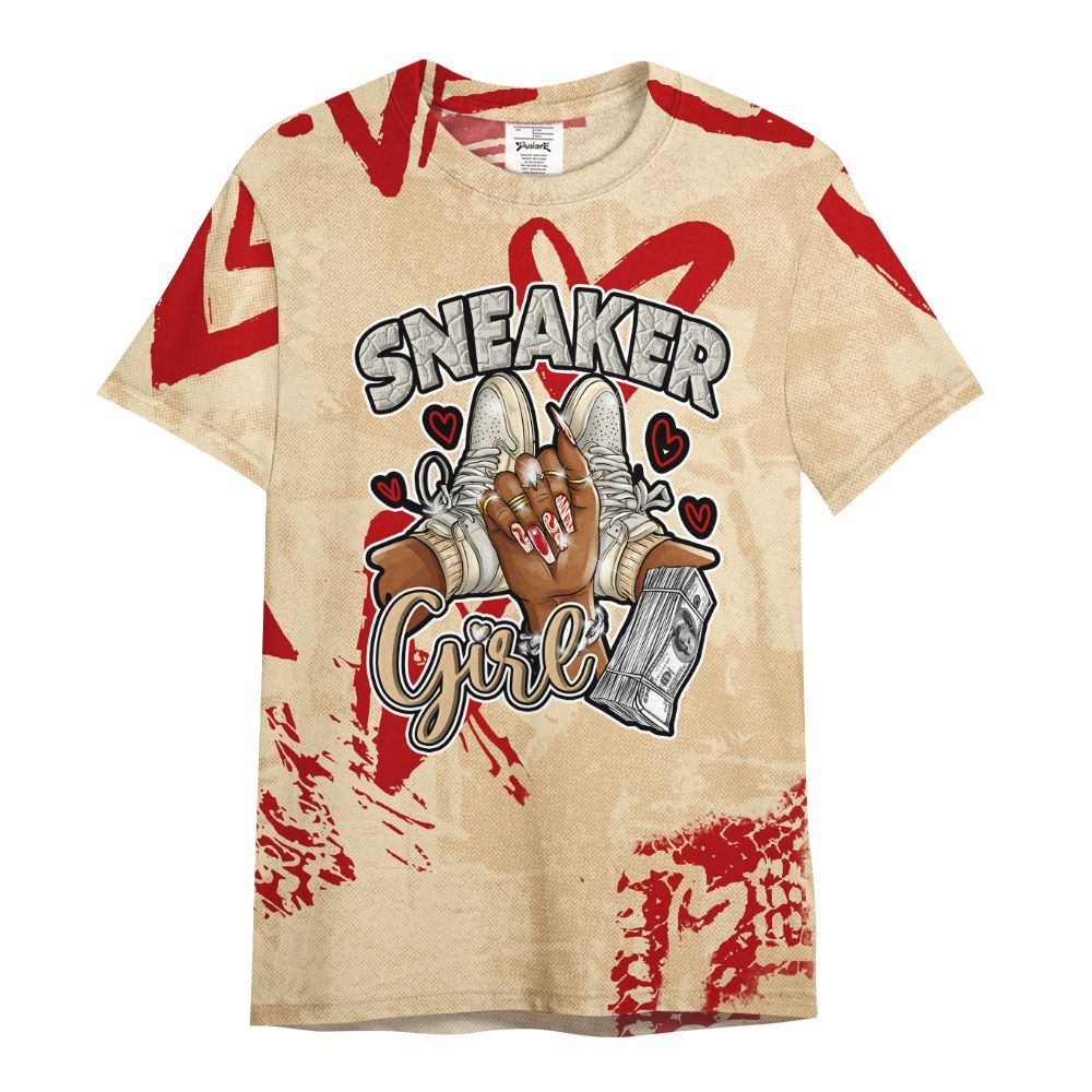 Shirt To Match Dunk Low Strawberry Waffle - Sneakerz Girlz Heart Grunge All Over Print