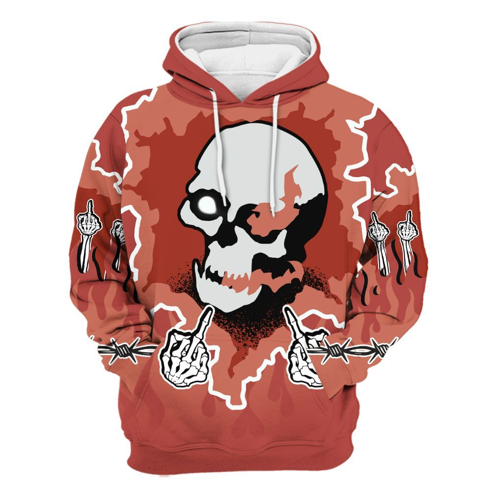 Hoodie To Match Dune Red 13s - F Around Find Out Graphic Trapped All Over Print