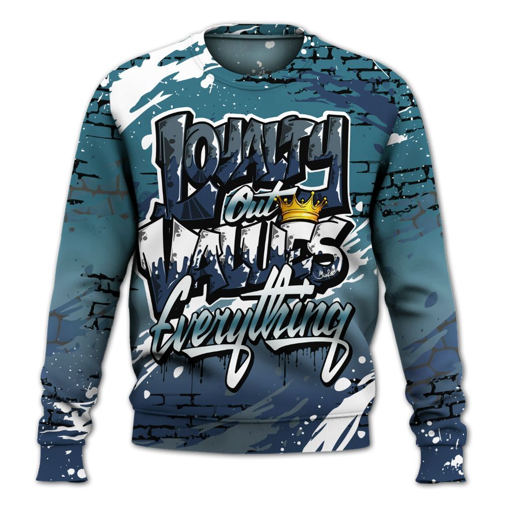 Sweatshirt To Match Air Foamposite Kazuya Mishima - Values Of Loyalty Drip All Over Print