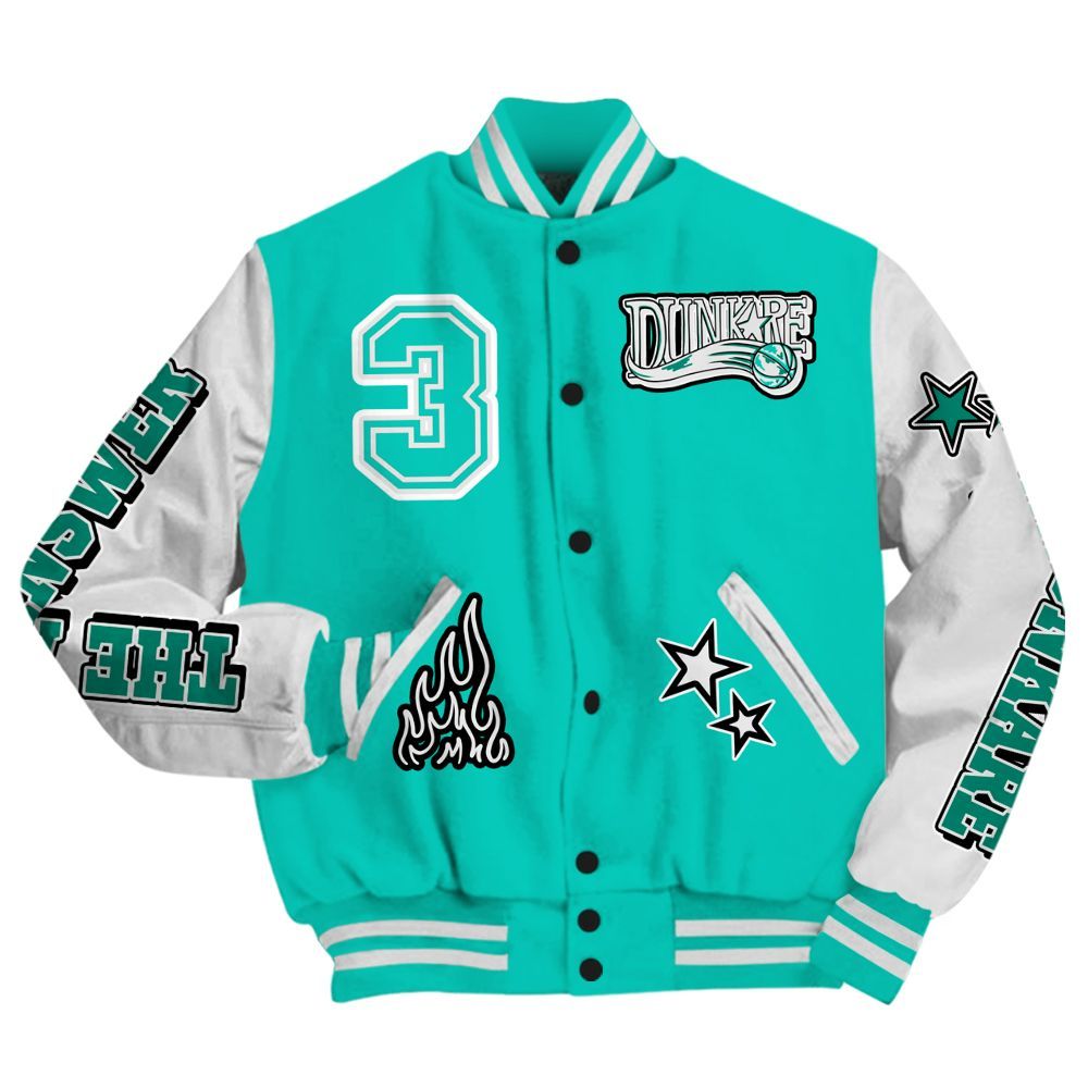 Varsity Jacket To Match Dunk Low Clear Jade - Allen Answer Skeleton All Over Print
