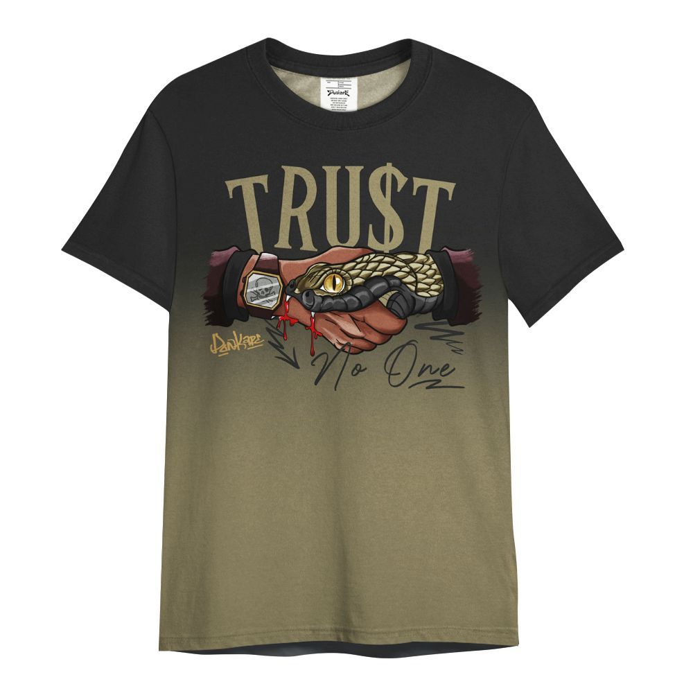 Shirt To Match Black Olive 7s - Snake Trust No One Drip All Over Print