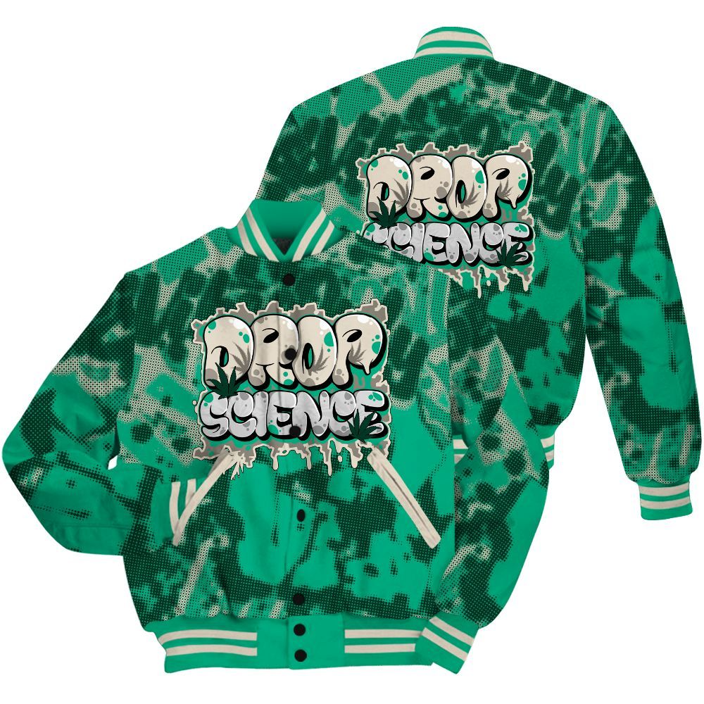 Varsity Jacket To Match Oxidized Green 4s Shirt - Drop Science Street All Over Print