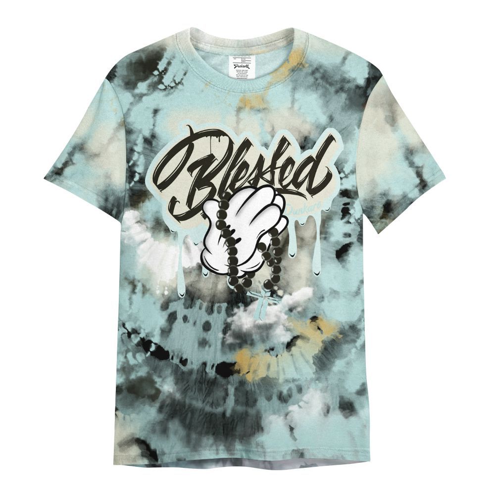 Shirt To Match Pure Platinum 4s - God Blessed Tie Dye All Over Print