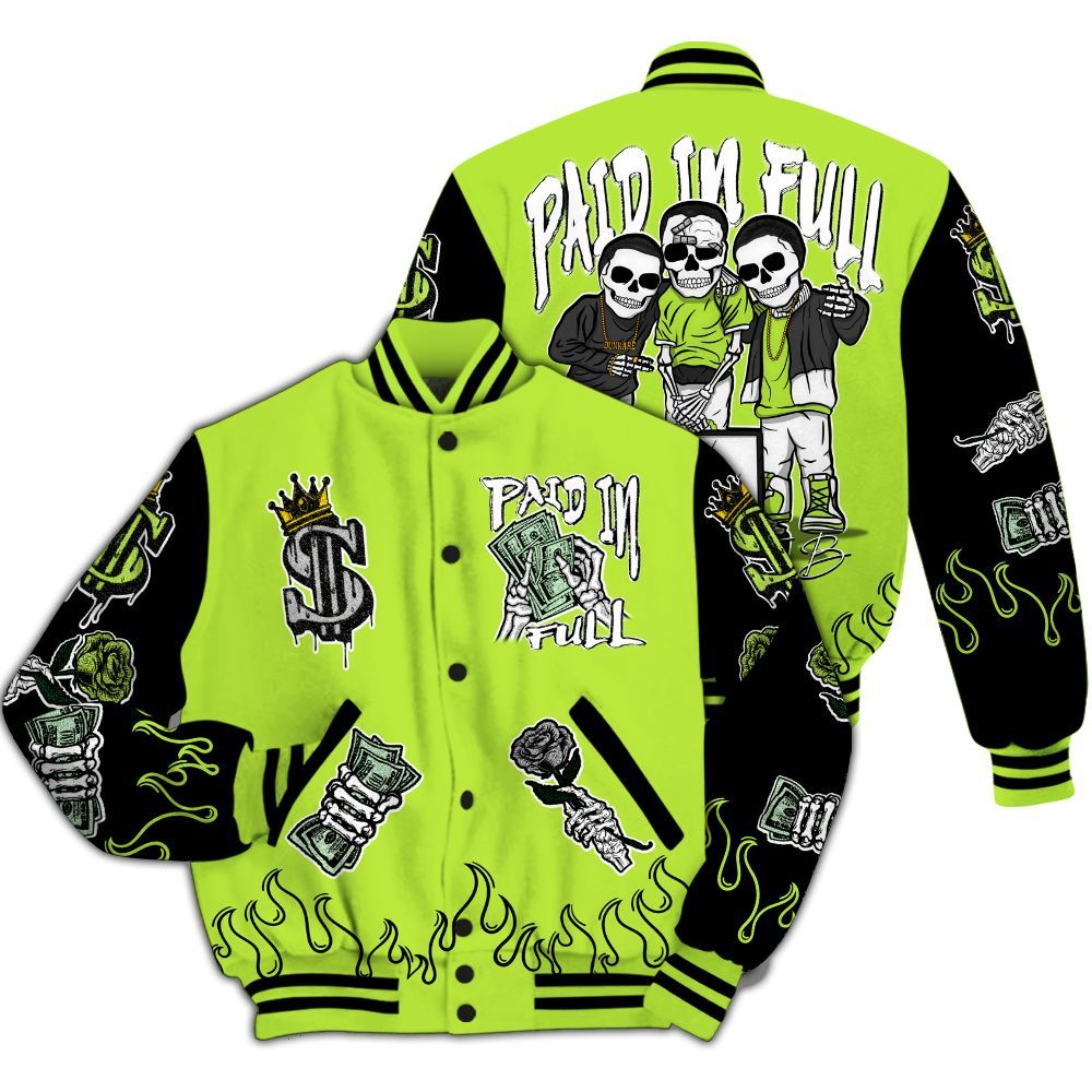 Varsity Jacket To Match Air Force 1 Low Dance Volt - Fire Everybody Paid In All Over Print
