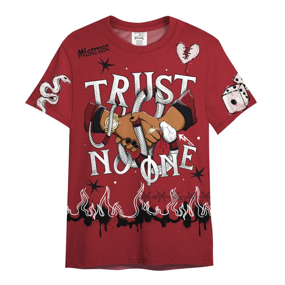 Shirt To Match High Black Toe Reimagined 1s - Trust No One Snake-Bite Doodle Crayon All Over Print
