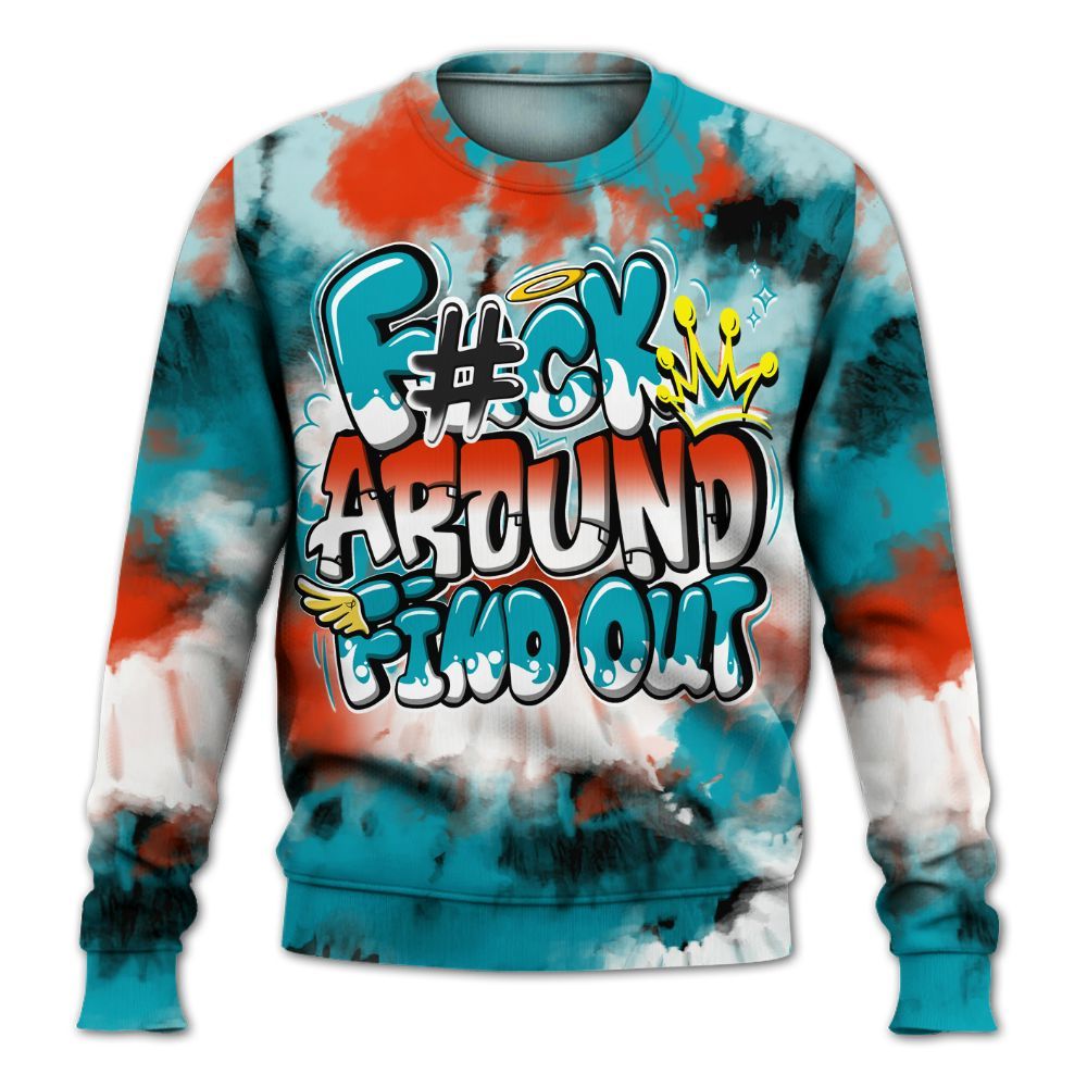Sweatshirt To Match Dunk Low KD 17 N7 - Tie Dye FK Around Find Out All Over Print