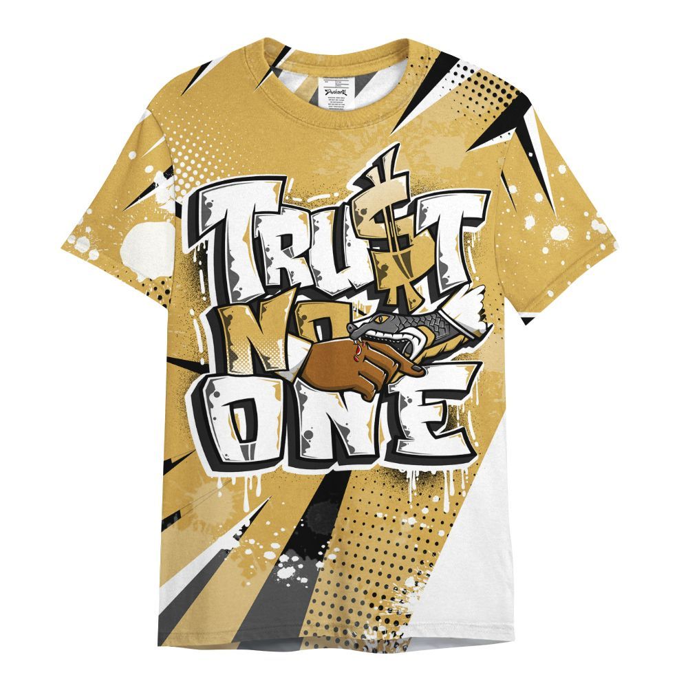 Shirt To Match Retro Light Ginger 14s - Poly Trust No One Dripping All Over Print